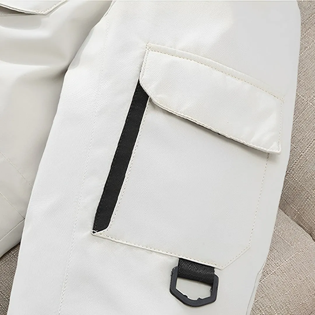 abbee White Large Winter Fur Hooded Down Jacket Stylish Lightweight Quilted Warm Puffer Coat