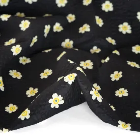 Bloom Print Crinkle Cotton - Black