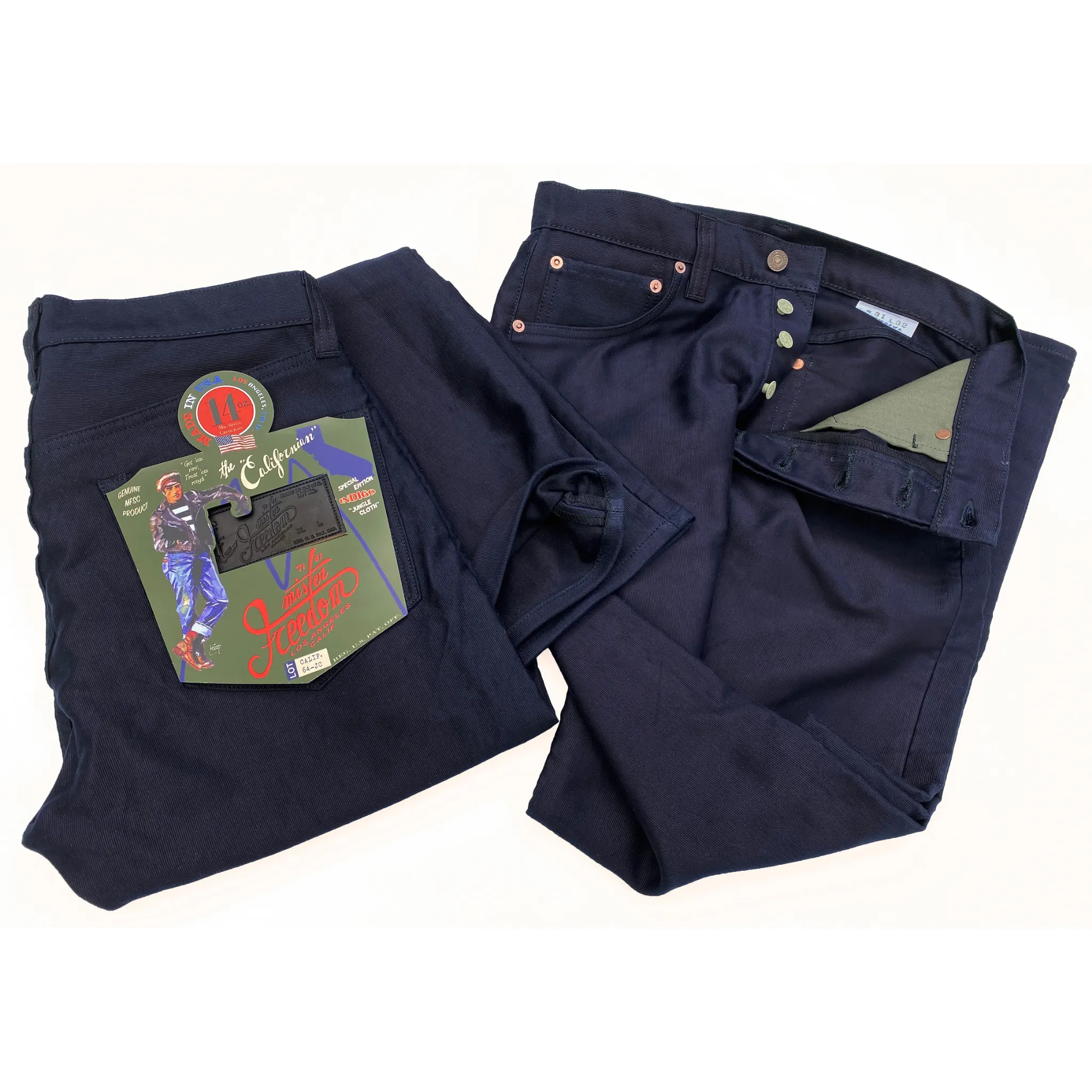 Californian Lot. 64 - Indigo Jungle Cloth (Straight Leg)
