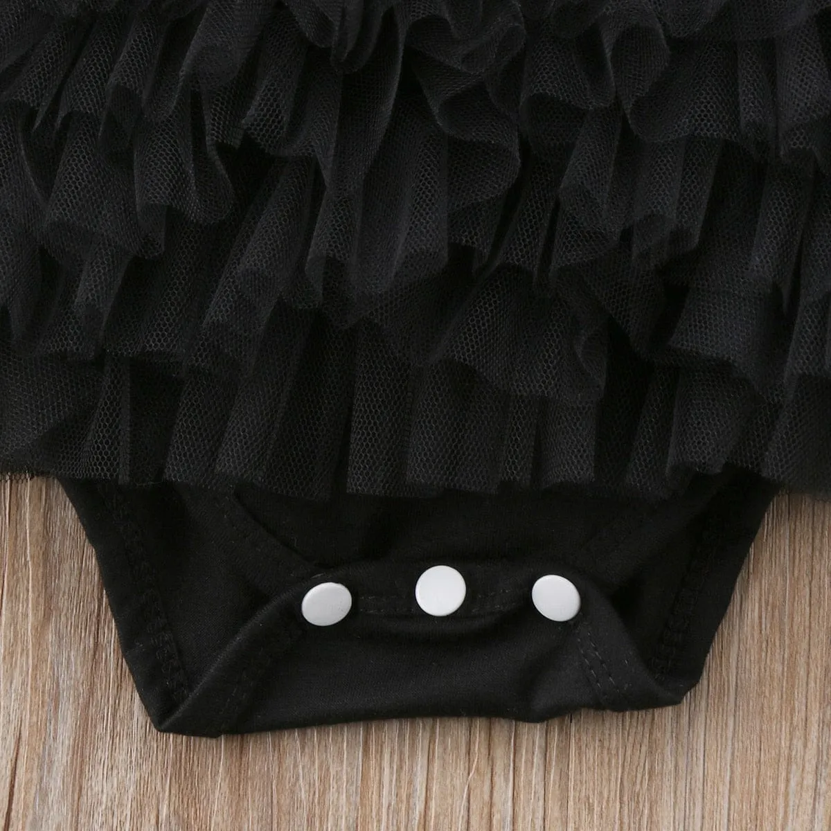 Chic "Lola" Kids Black Tutu Romper