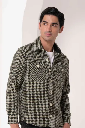 Classic Houndstooth Wool Shirt