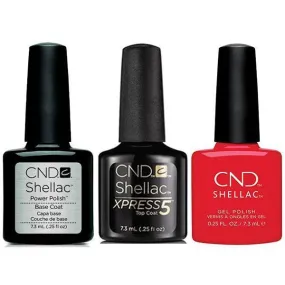 CND - Shellac Xpress5 Combo - Base, Top & Liberte (0.25 oz)