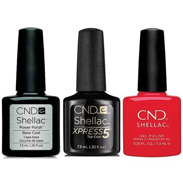 CND - Shellac Xpress5 Combo - Base, Top & Liberte (0.25 oz)