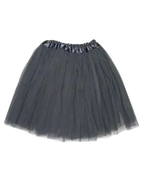 Dark Gray Tutu Skirt for Adult - Women's Size 3-Layer Tulle Skirt Ballet Costume Dance Tutus