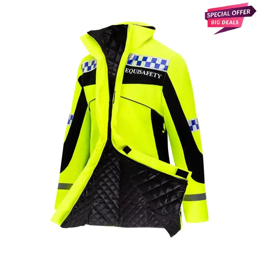 Equisafety Polite Hi Vis Winter Inverno Equestrian Jacket Childs