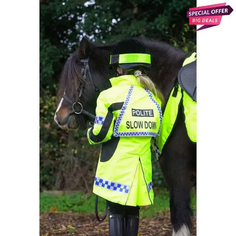 Equisafety Polite Hi Vis Winter Inverno Equestrian Jacket Childs