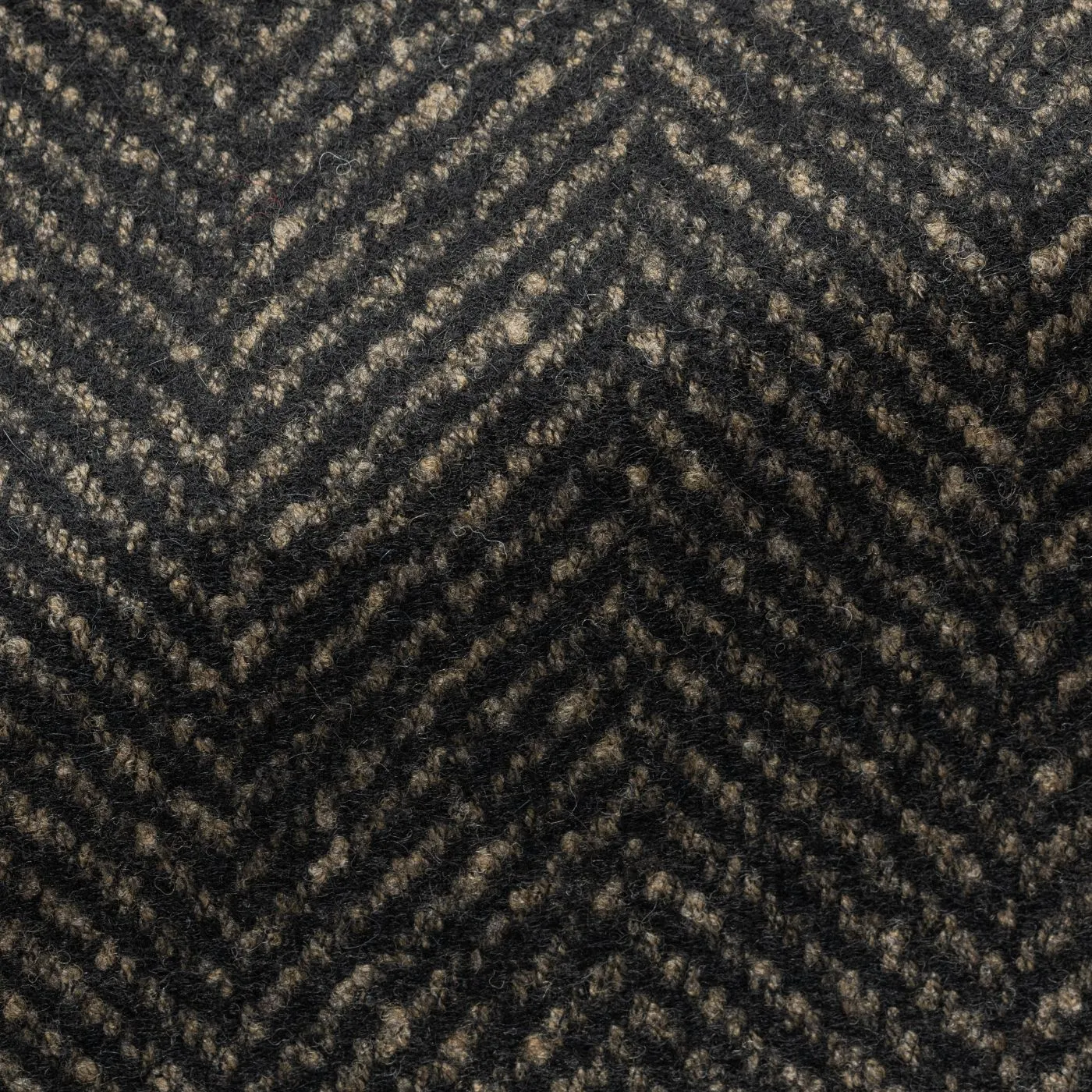 Ferla Mixed Dark Brown Felted Baby Alpaca Wool Herringbone