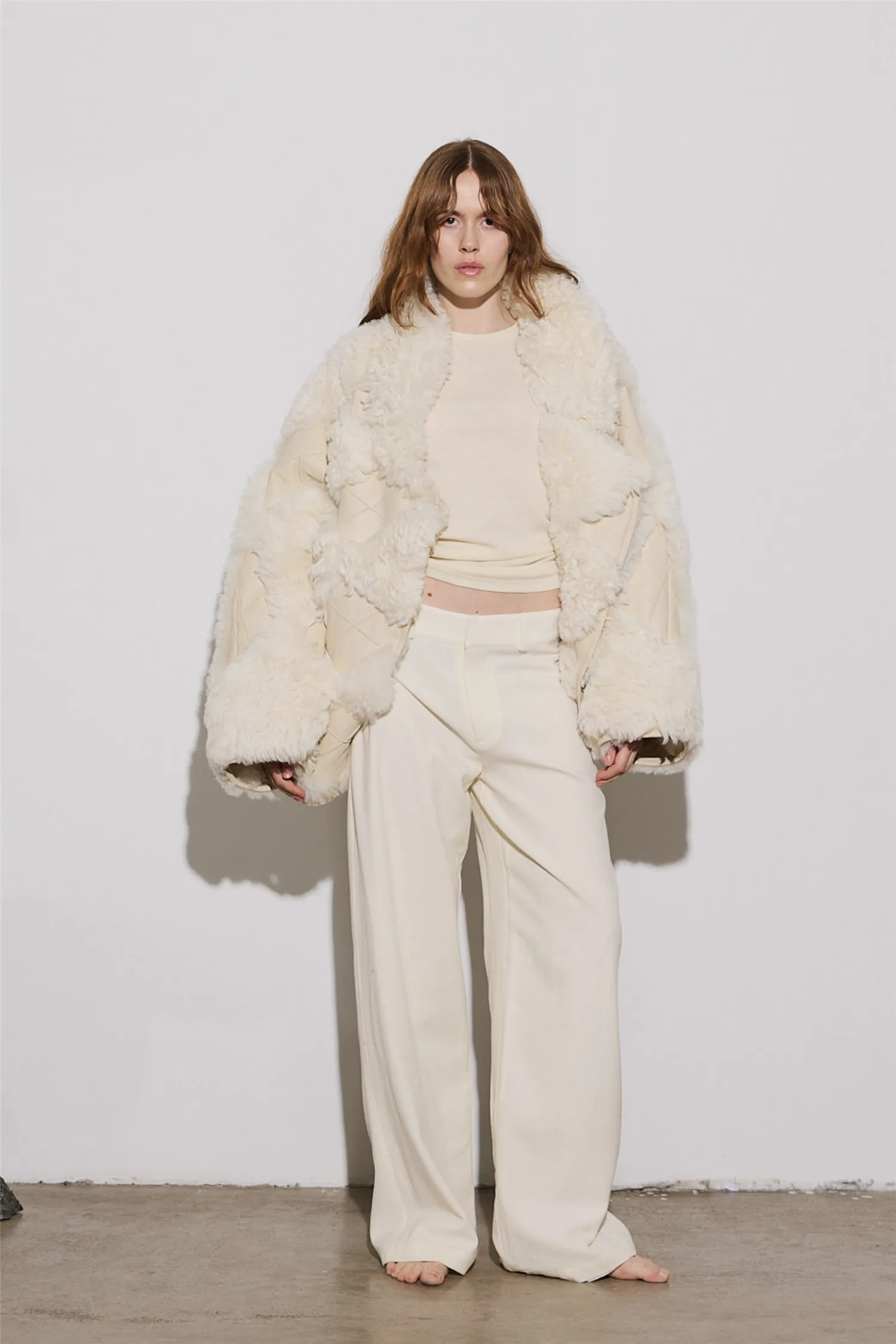 Iceland Shearling Jacket Ivory