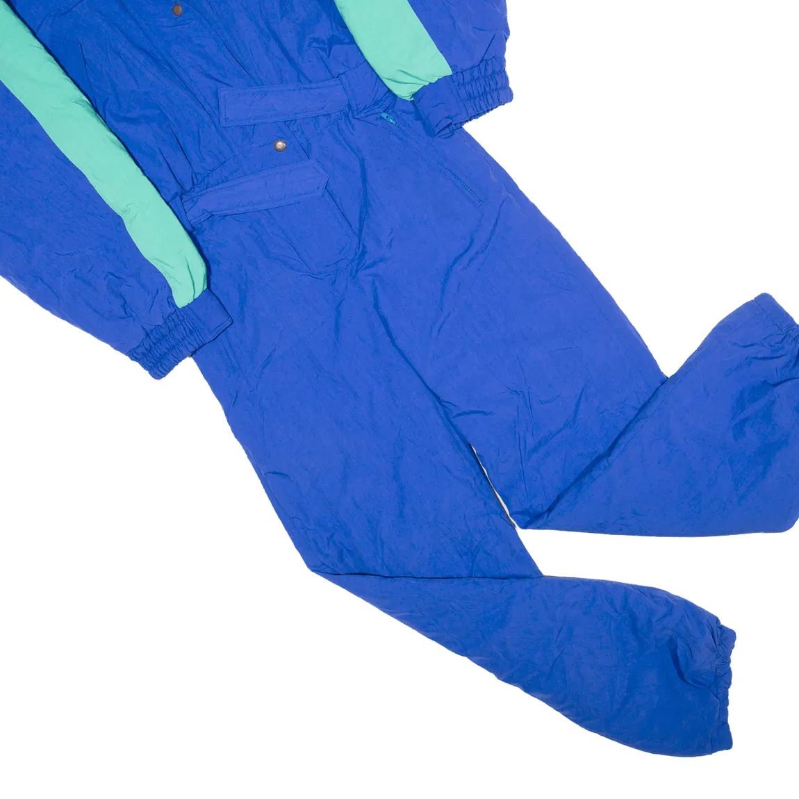 JEANS FOR MEN Insulated Belted Mens Ski Suit Blue Relaxed L W30 L30