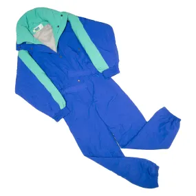 JEANS FOR MEN Insulated Belted Mens Ski Suit Blue Relaxed L W30 L30