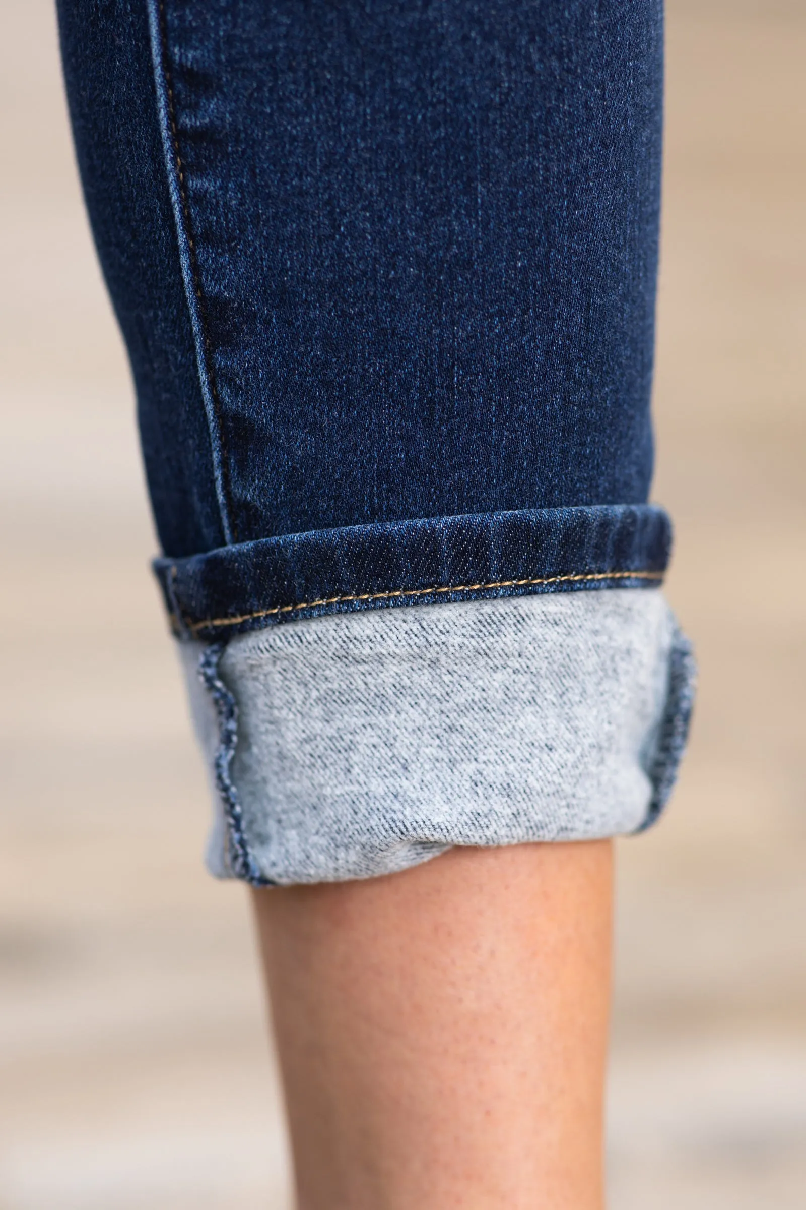 Judy Blue Dark Wash Thermal Skinny Jeans