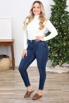 Judy Blue Dark Wash Thermal Skinny Jeans