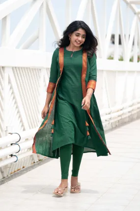 Kanchana Green Mangalagiri Kurti