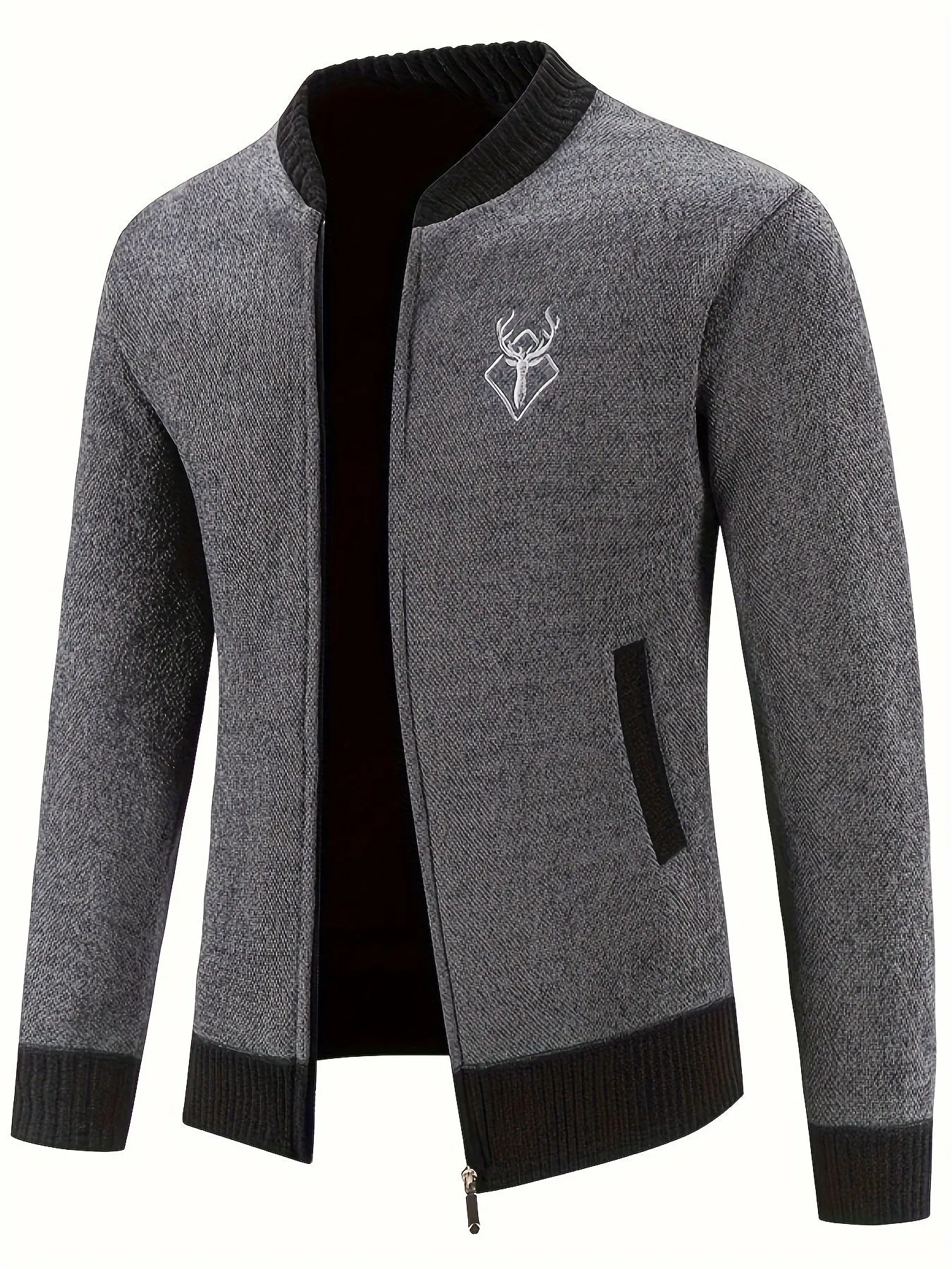 Men's Deer Design Jacket | Elegant Coat