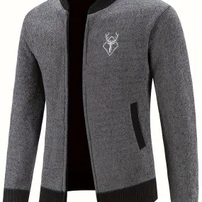 Men's Deer Design Jacket | Elegant Coat
