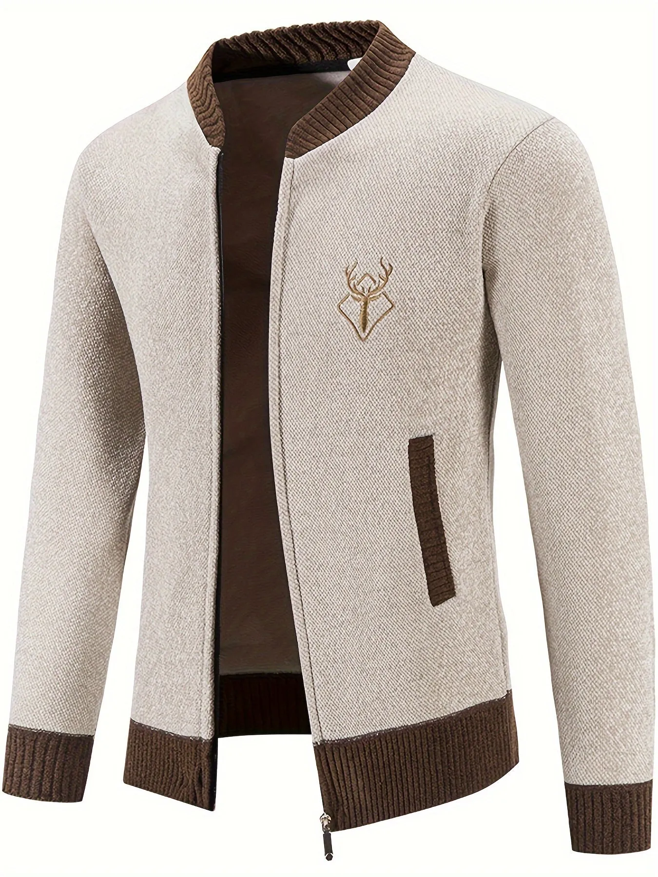 Men's Deer Design Jacket | Elegant Coat