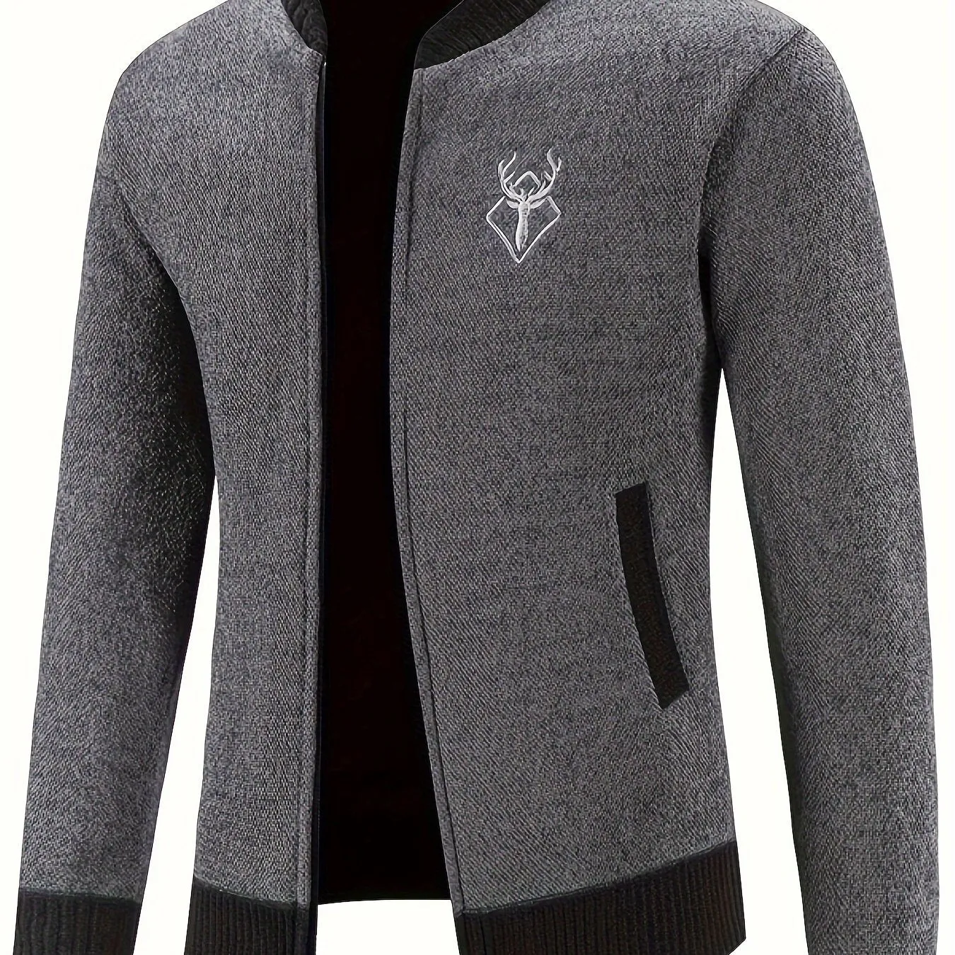 Men's Deer Design Jacket | Elegant Coat