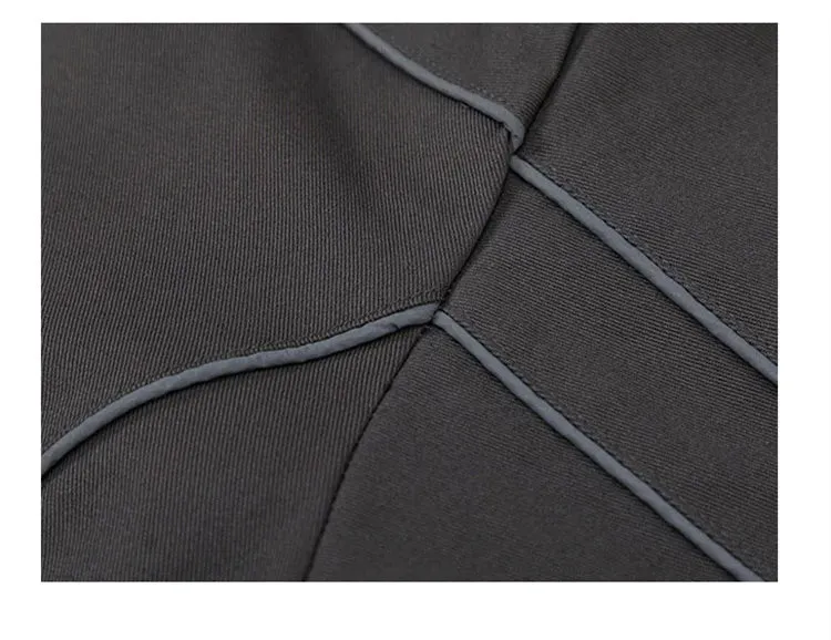 Men's Solid Color Reflective Piping Detail Oversized Jacket