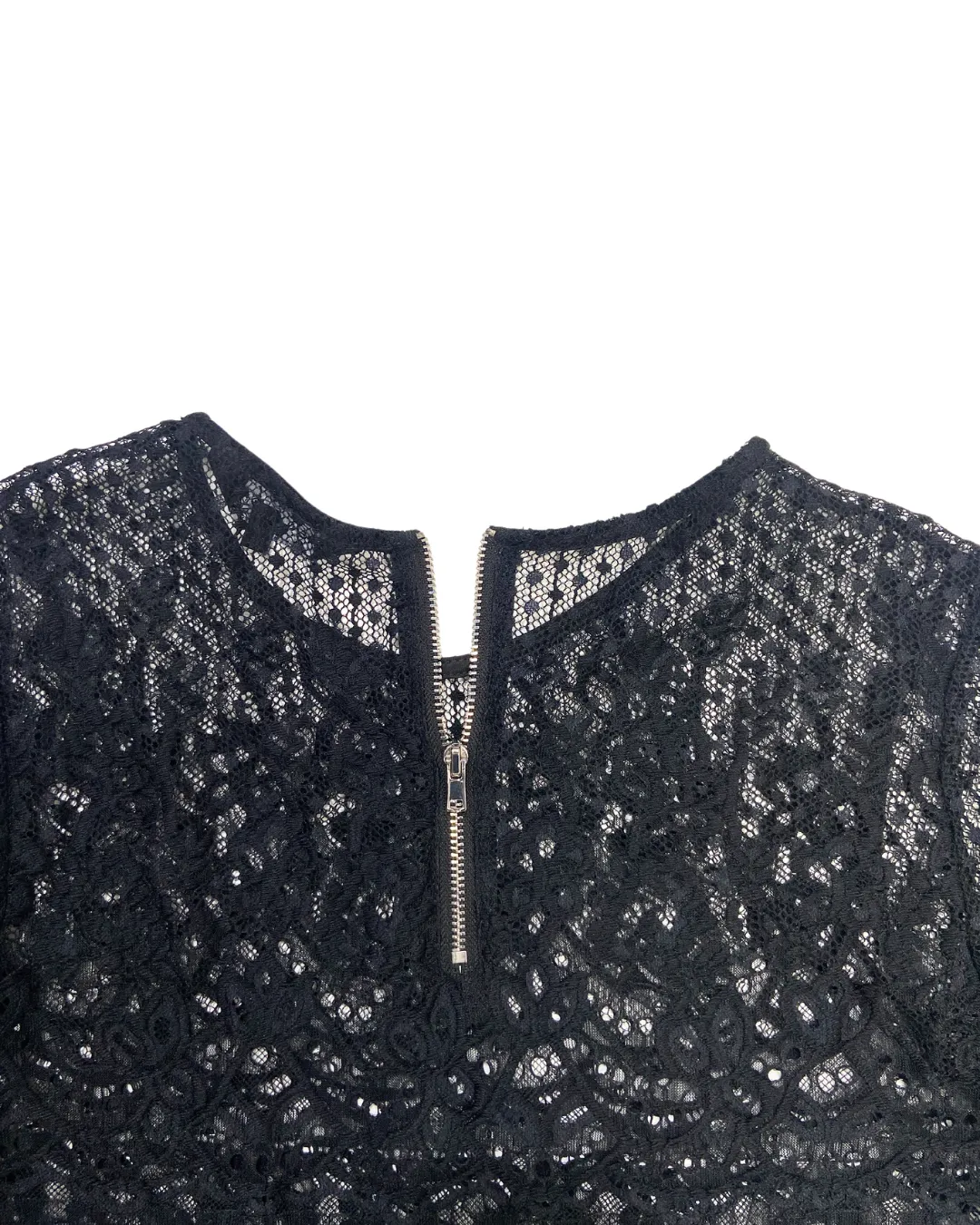 New Look Lace Top with Zippered Back