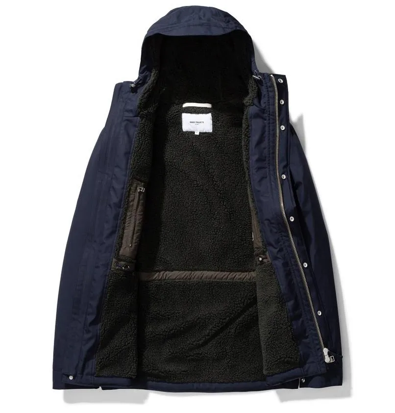 Norse Projects Nunk Cambric Cotton Jacket – Dark Navy