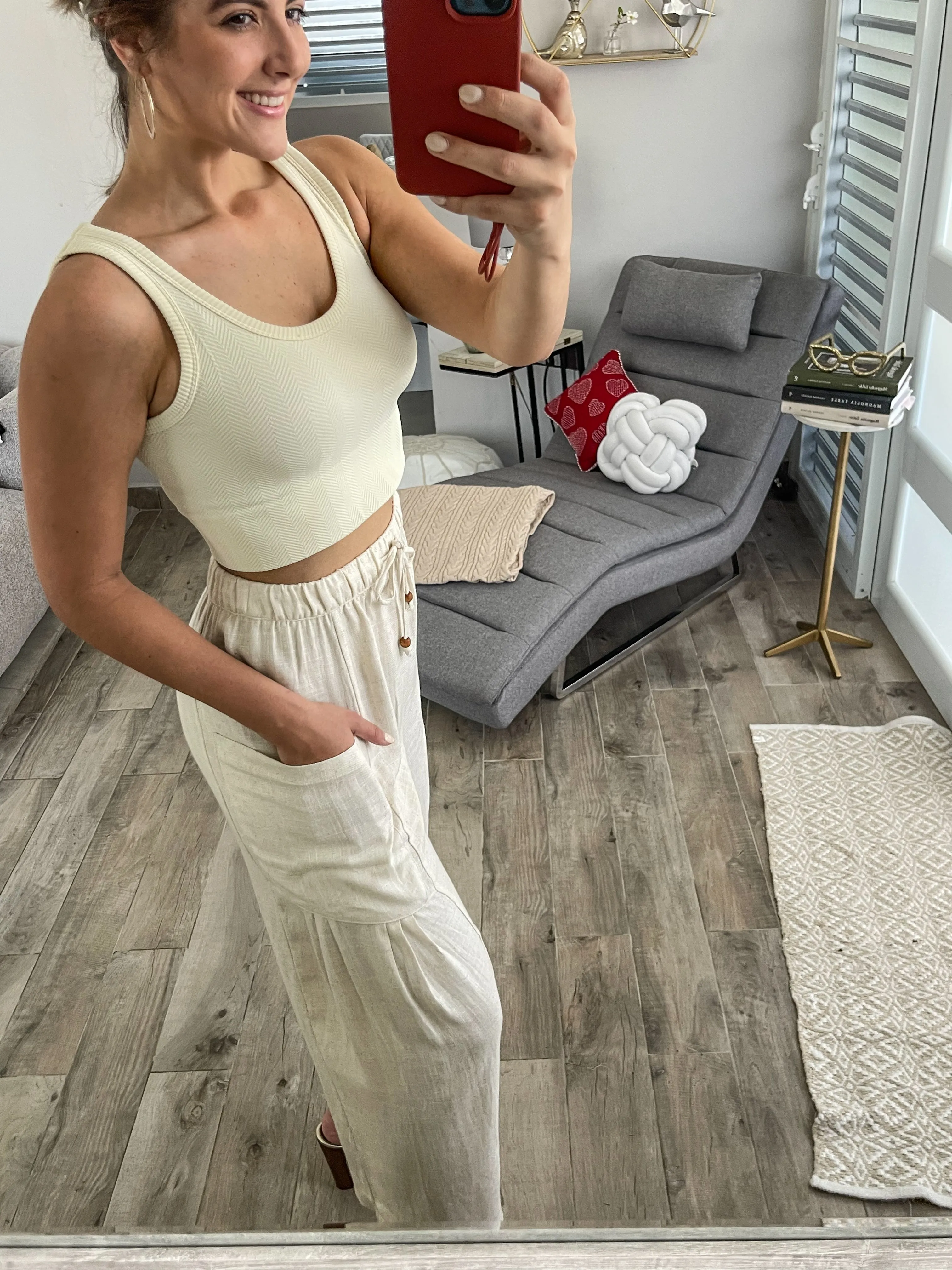 OATMEAL LINEN PANTS