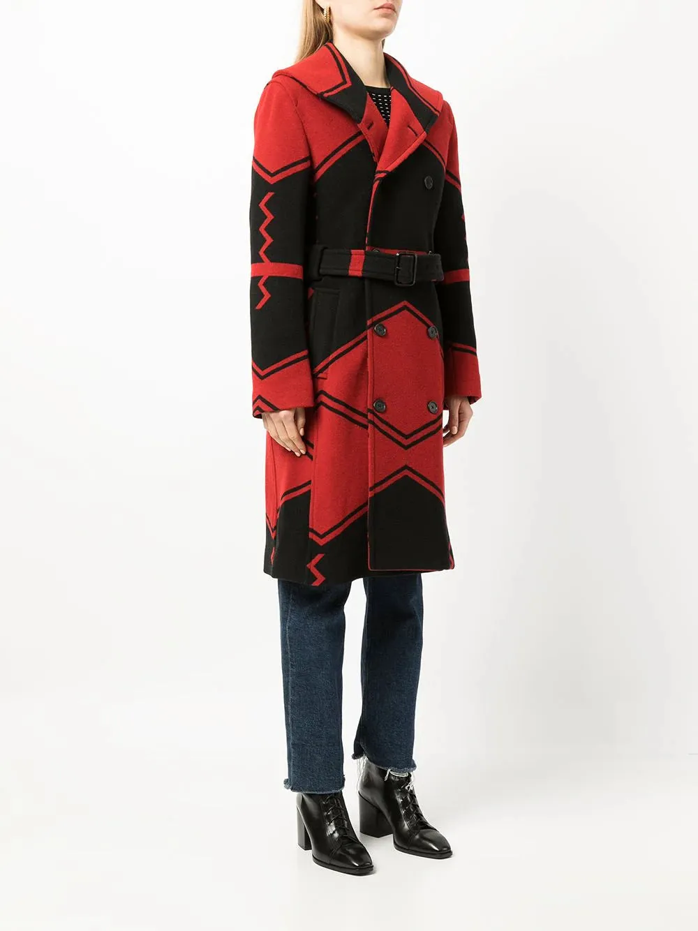 POLO RALPH LAUREN  Red Wool Infused Overcoat