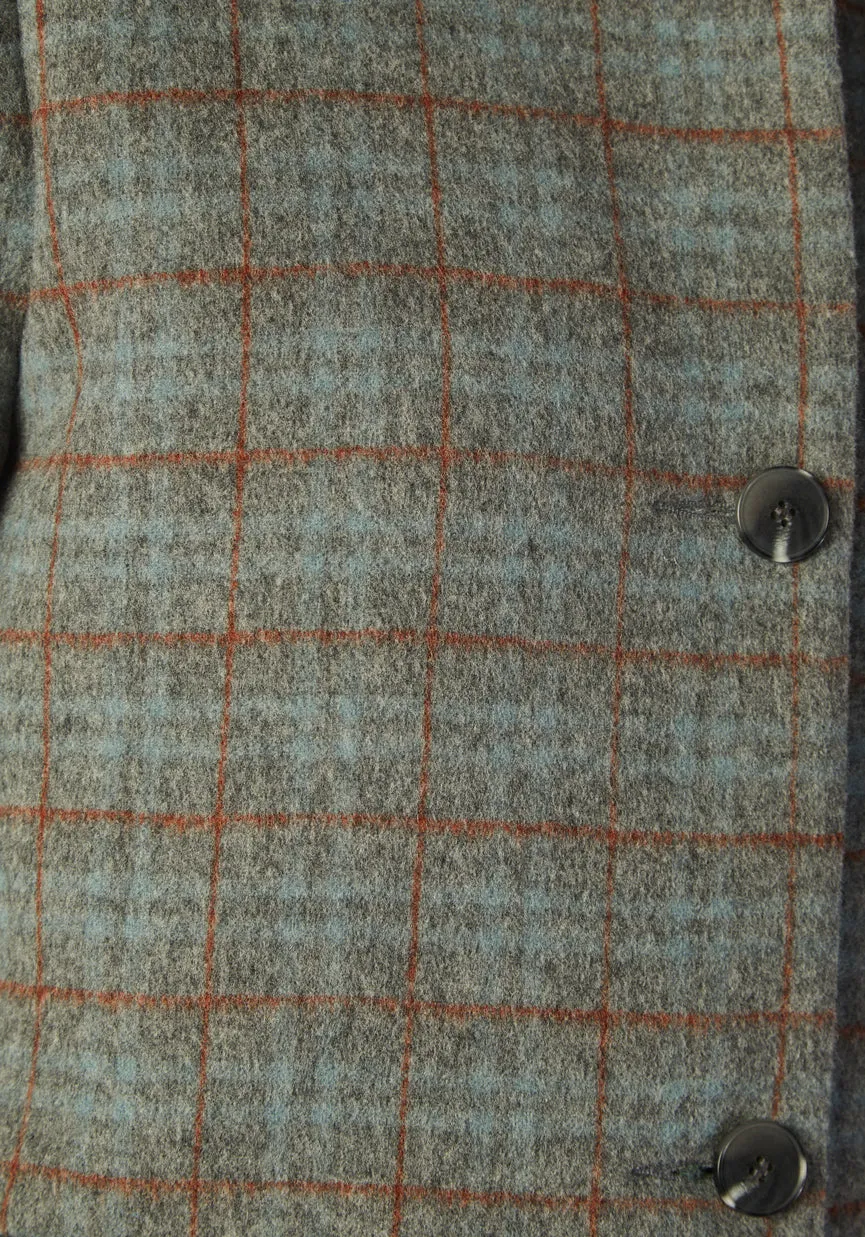 Richmond Coat | Silver Blue Check