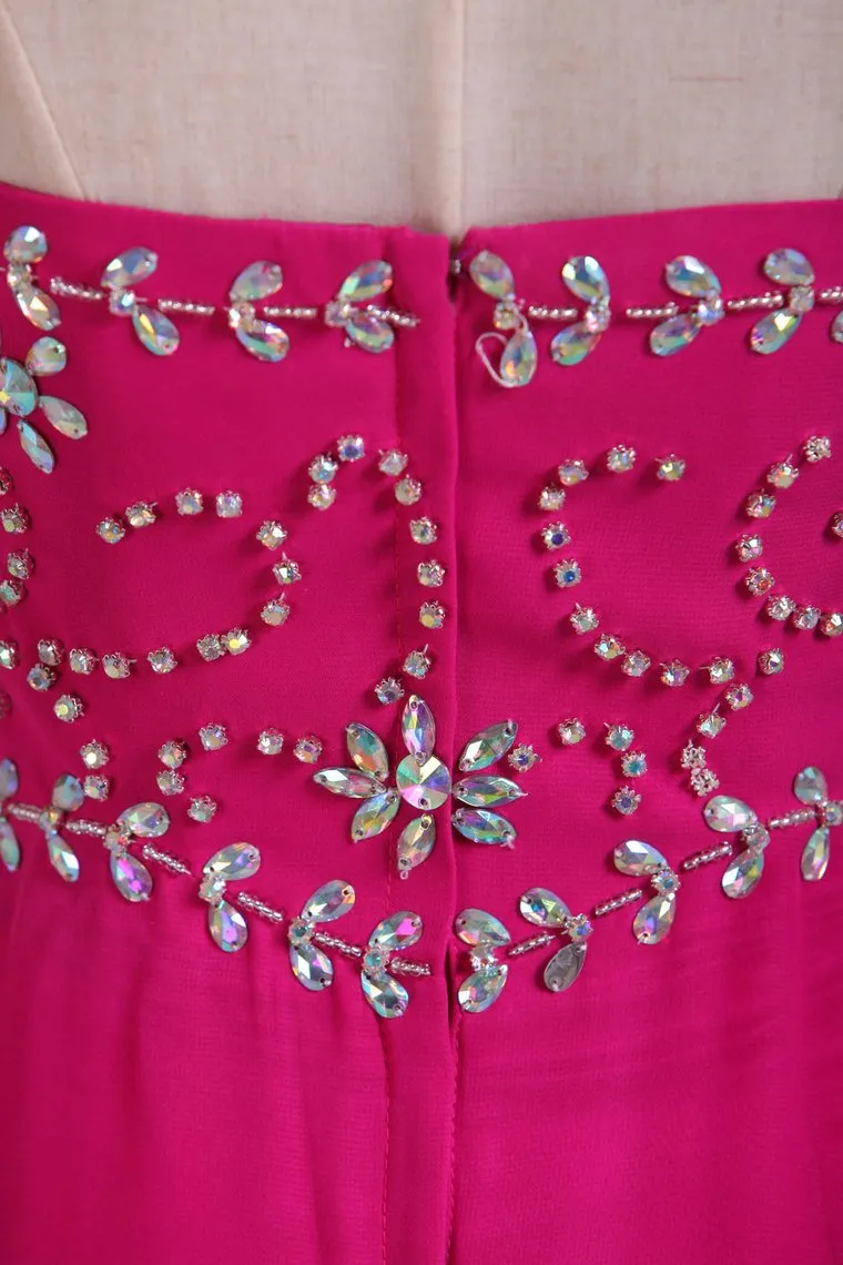 Splendid A Line Short Homecoming Dresses Beaded Bodice With Layered Chiffon Skirt