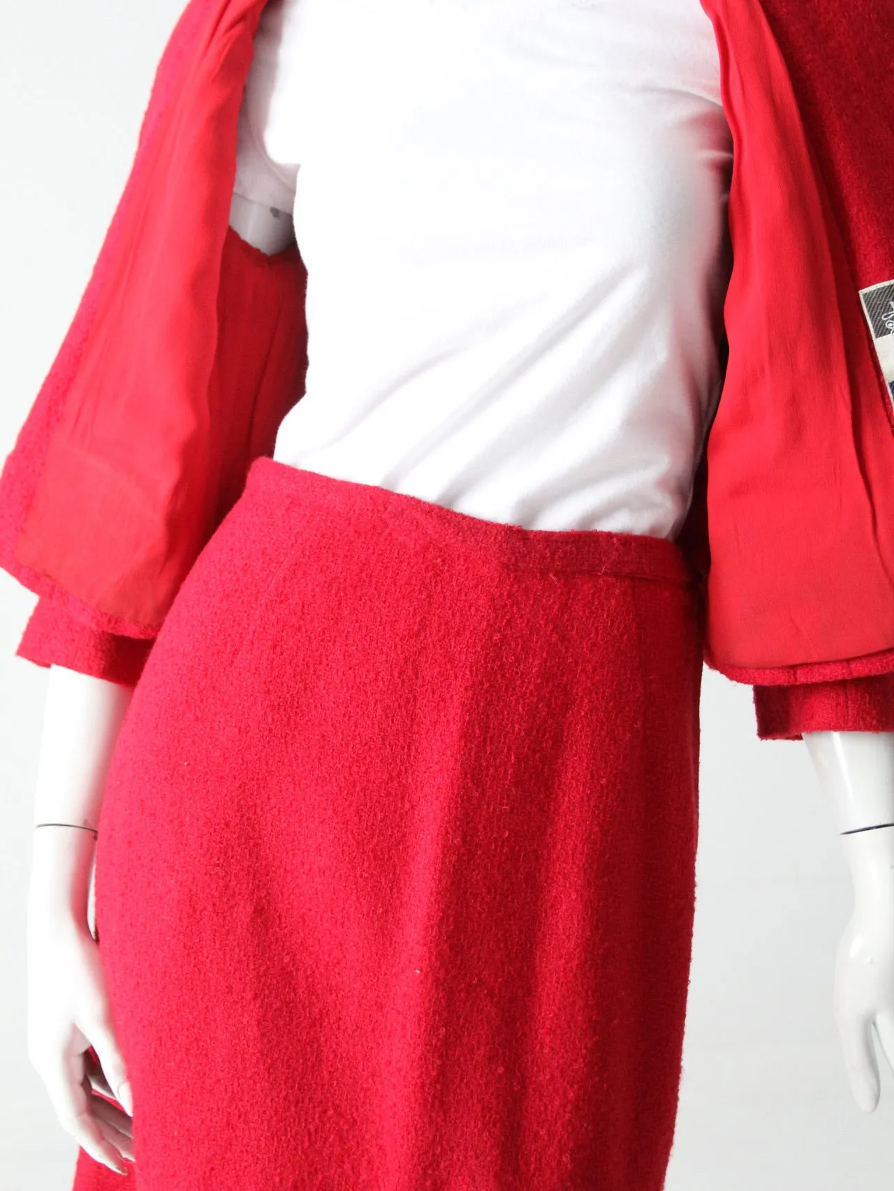 vintage 60s boucle skirt suit