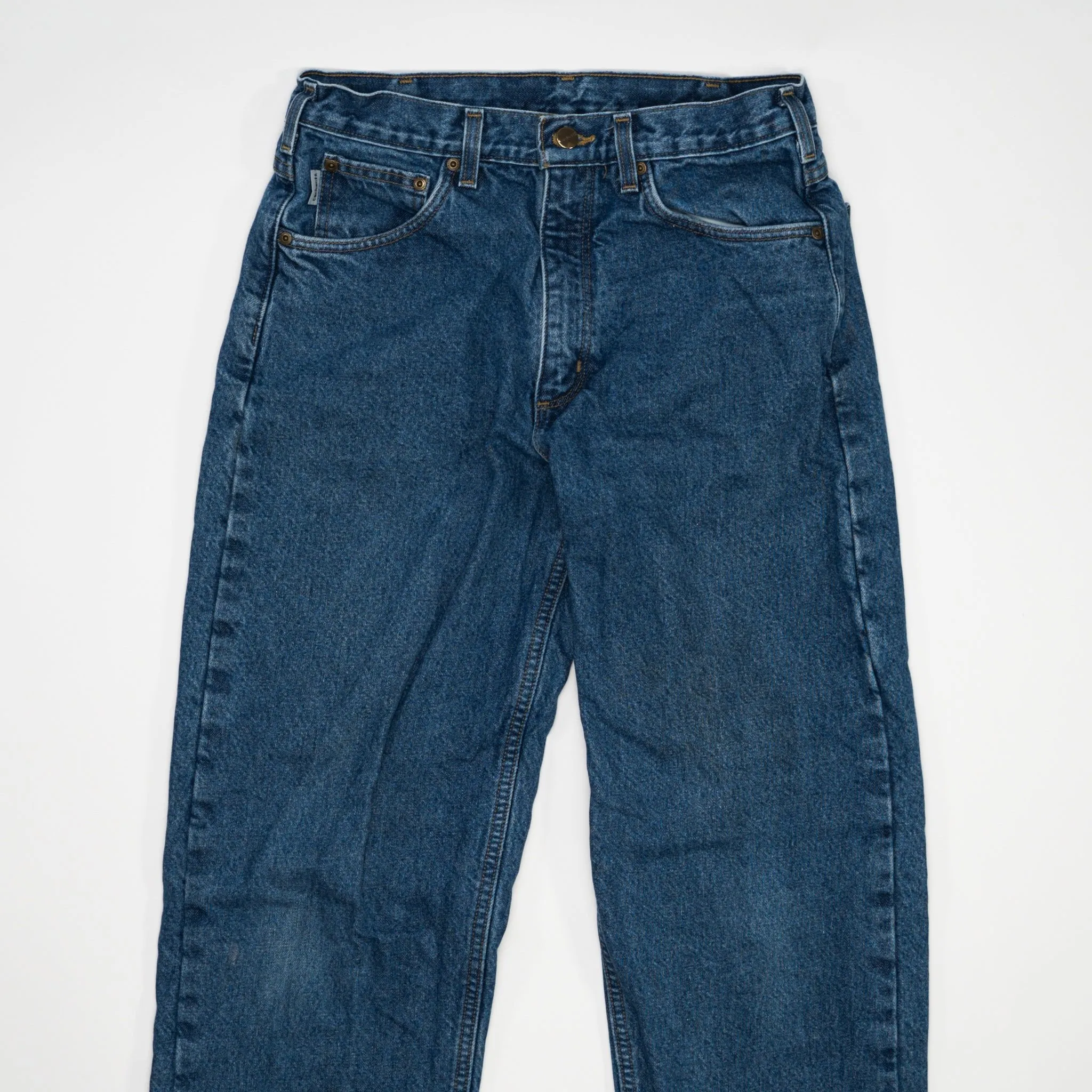 Vintage Dark Blue Insulated Carhartt Jeans (32 x 34)