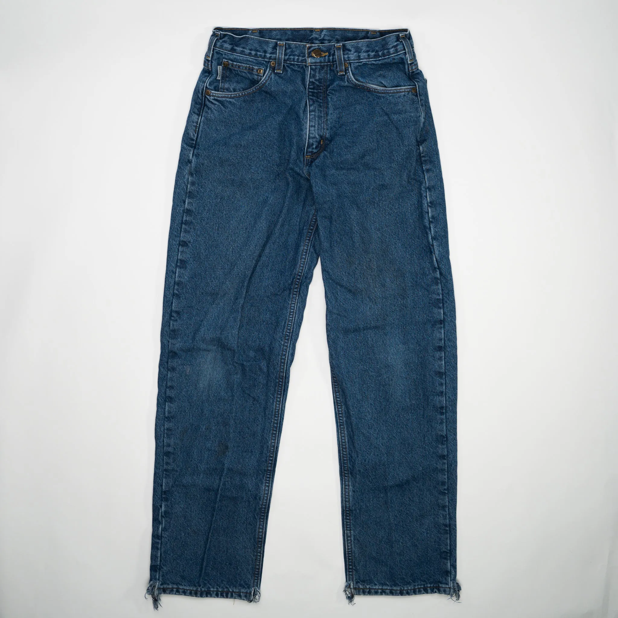 Vintage Dark Blue Insulated Carhartt Jeans (32 x 34)