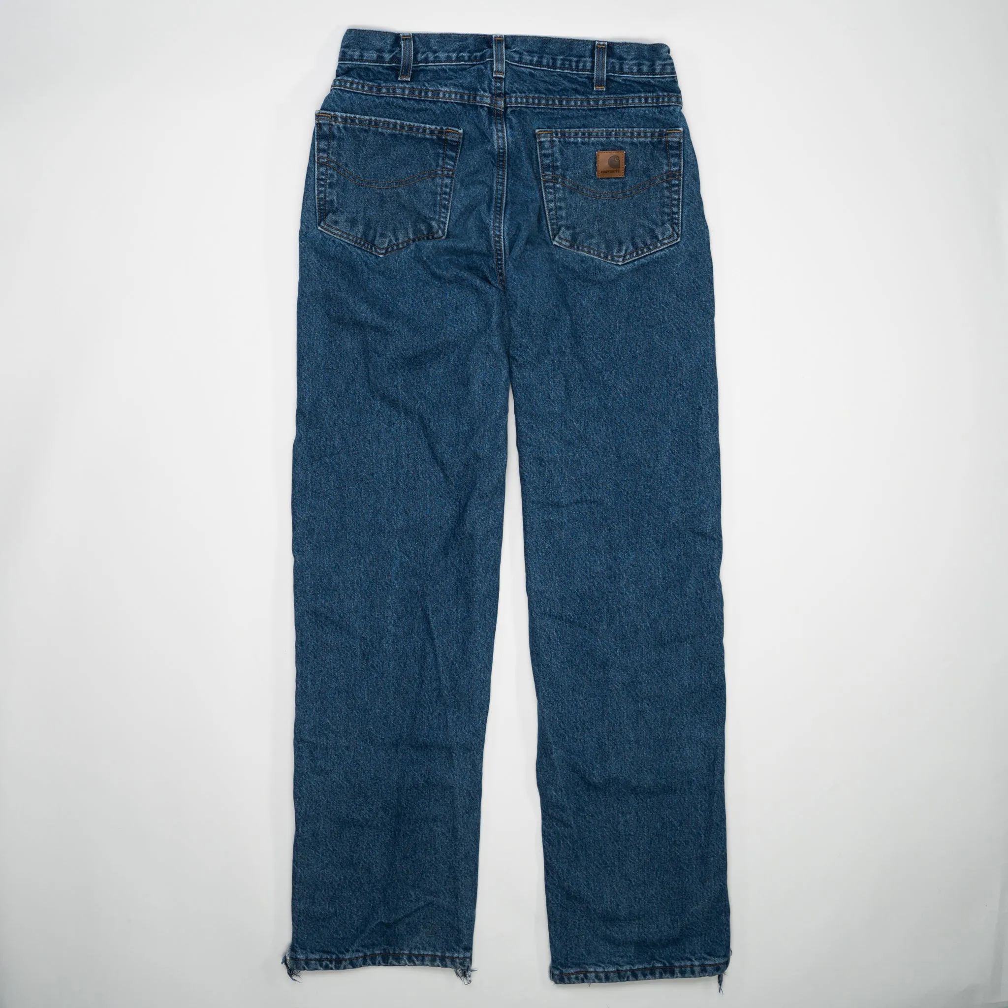 Vintage Dark Blue Insulated Carhartt Jeans (32 x 34)