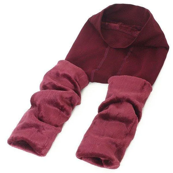 Women Winter Thick Thermal Fleece Lined Stretchy Leggings Pants Elastic Pantyhose