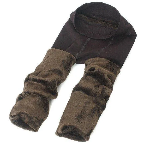 Women Winter Thick Thermal Fleece Lined Stretchy Leggings Pants Elastic Pantyhose