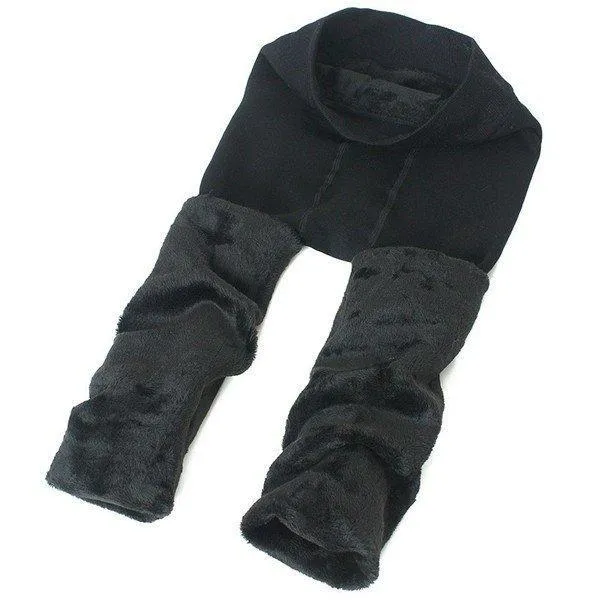 Women Winter Thick Thermal Fleece Lined Stretchy Leggings Pants Elastic Pantyhose