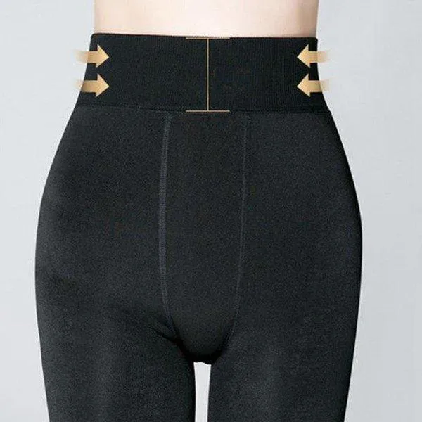 Women Winter Thick Thermal Fleece Lined Stretchy Leggings Pants Elastic Pantyhose